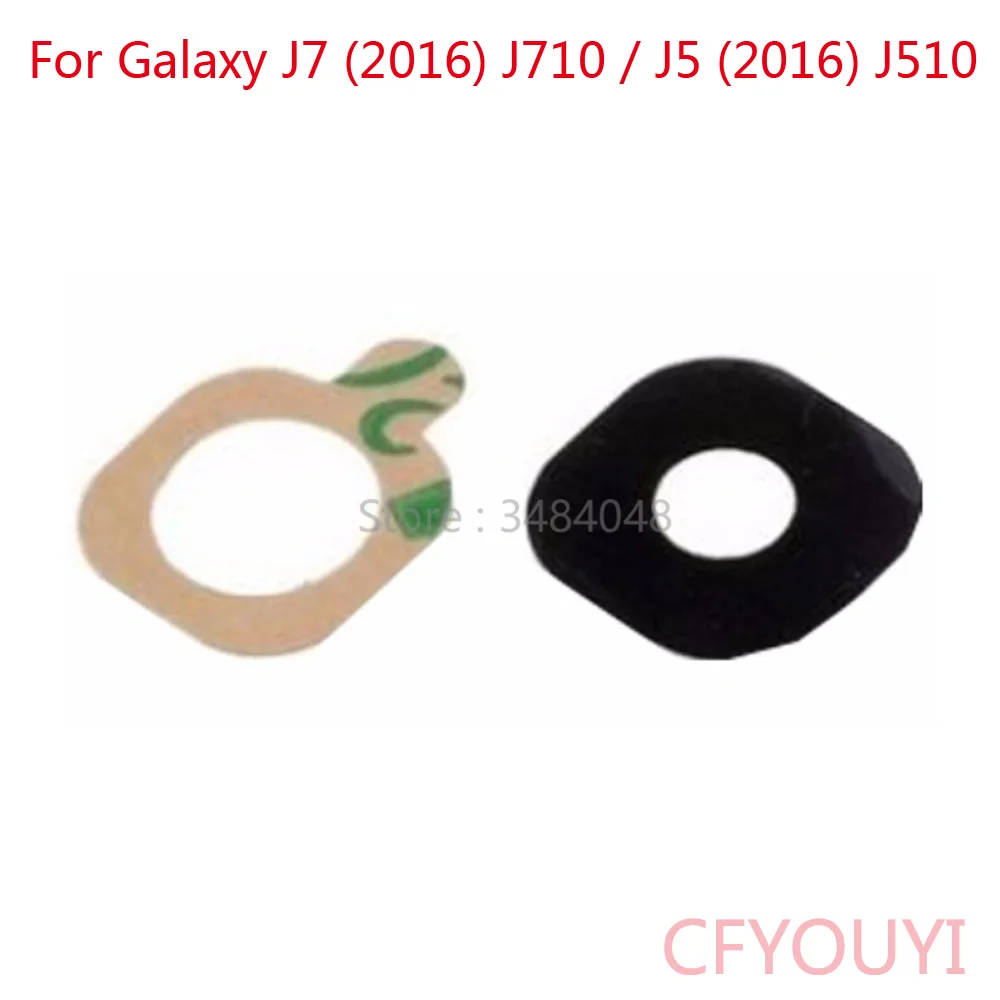 10pcs/lot For Samsung Galaxy J7 (2016) J710 / J5 (2016) J510 Rear Camera Glass Lens with Sticker Glue
