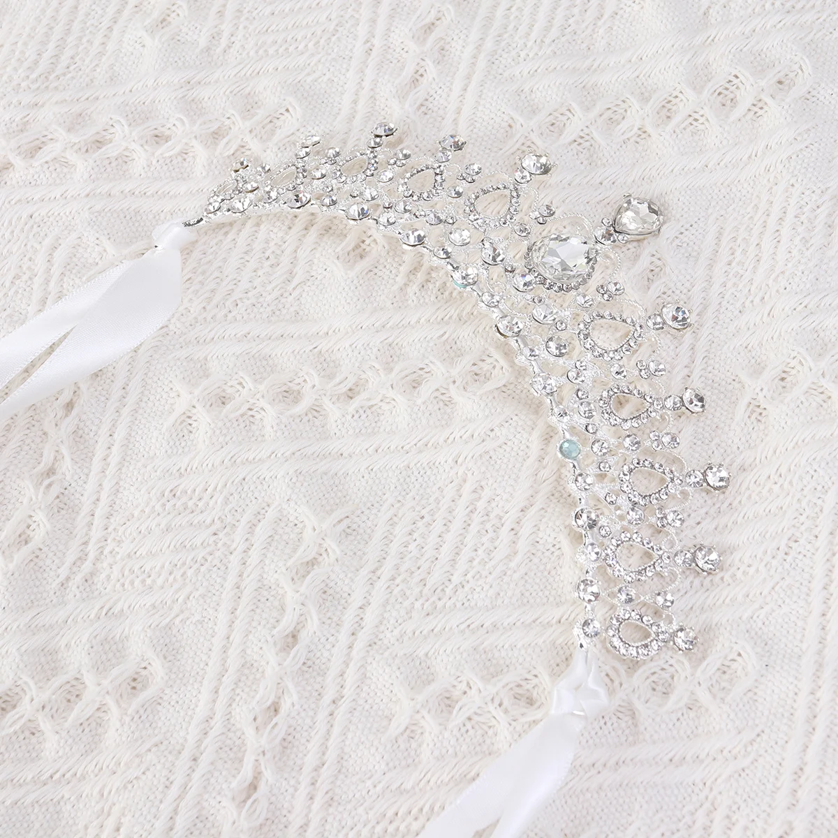 

Pearl Rhinestone Crown Crystal Hair Barrettes Floral Hairband Wedding Bridal Loop Accessories