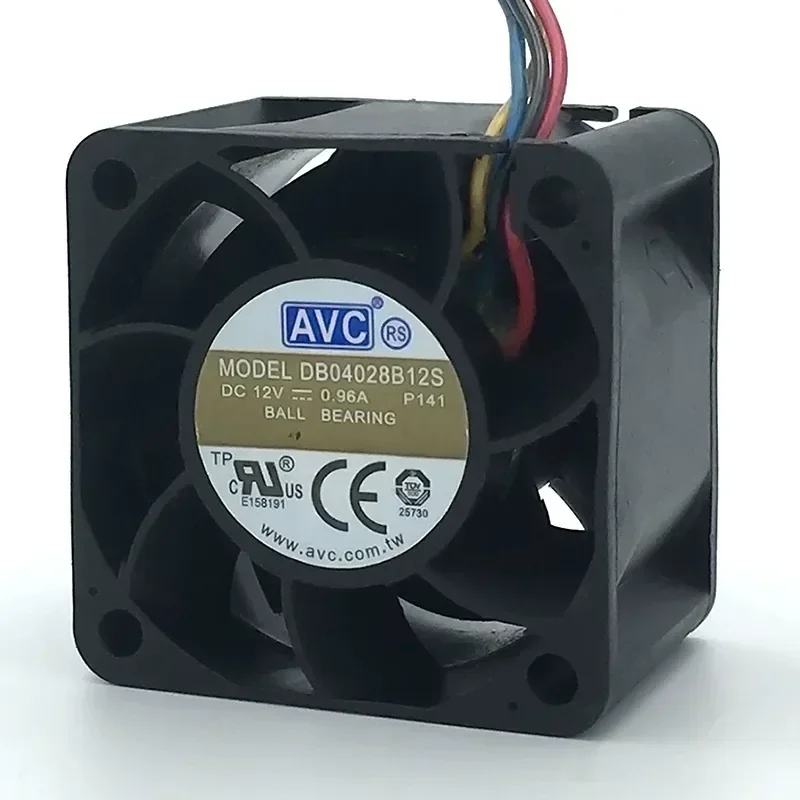 for AVC DB04028B12S 4028 12V 0.96A 4CM 4-Wire High Speed Server Cooling Fan