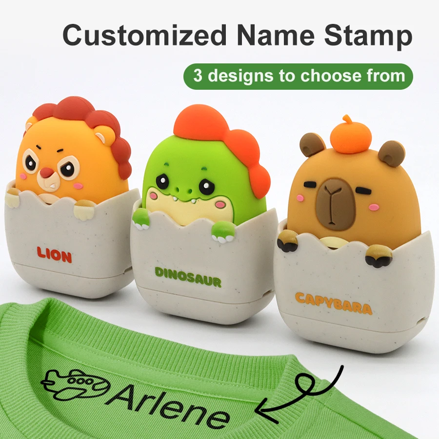 Customized name stamp for school opening; Suitable for clothes, shoes, bags, and lunch boxes, cute appearance and large size