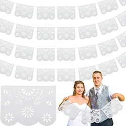 Papel Picado Large Plastic Mexican Party Banners Fiesta Party Decorations Mexican  Fiesta Hanging Flags for Cinco De Mayo