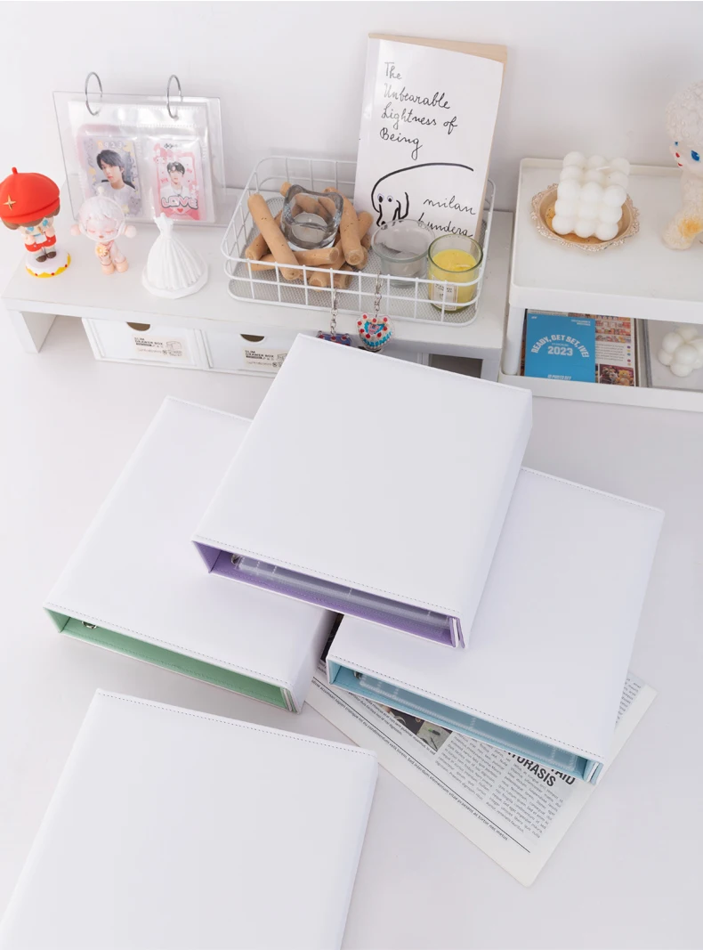 Color Blocking A5 Binder Kpop D Ring Photocard Collect Book Magnetic Buckle Card Holder Idol Photo Card Album