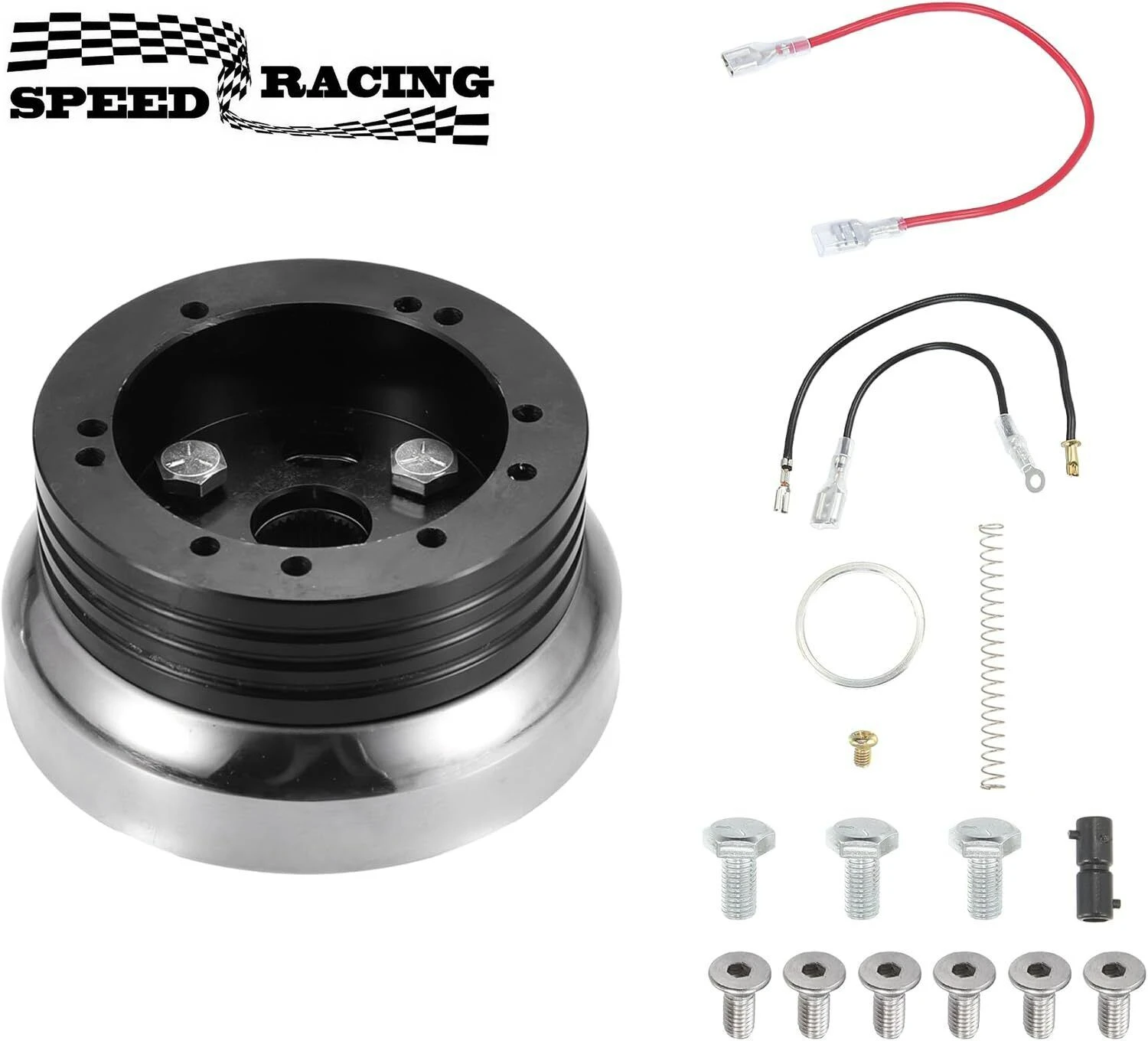 

5 & 6 Hole Steering Wheel Polished Hub Adapter for Chevy Flaming River Ididit GM