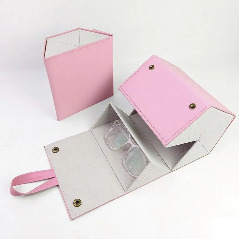 Organisateur de lunettes à 2/3/4/5/6 fentes, conception compacte, boîte de rangement à coque rigide, rembourrage intérieur, présentoir en cuir PU, mallette de rangement