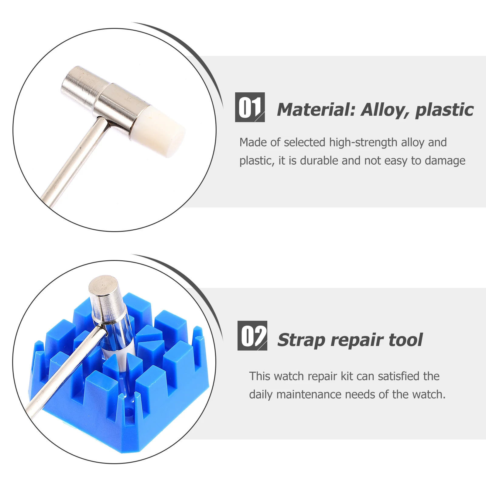 

1Set Watchband Repair Kit Strong Alloy Plastic Watch Remover Tool Pin Strap Holder Link Removal Adjustment Watch