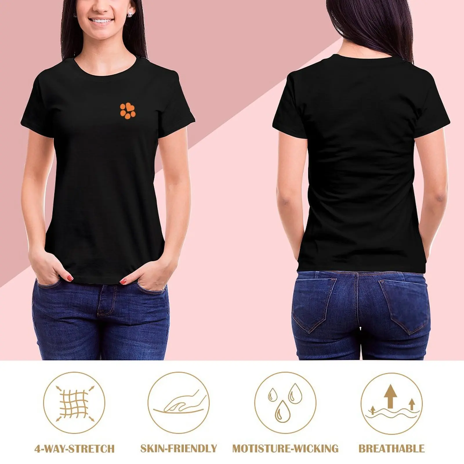 Pal Logo Pfote nur T-Shirt übergroße Bluse T-Shirts für Frauen