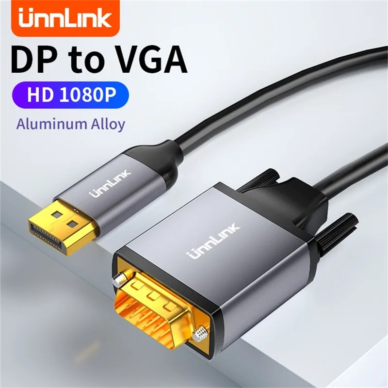 

Unnlink Displayport to VGA Cable Converter DP to VGA Adapter 1080 HD For Computer Xbox PlayStation 5 PC to TV Monitor Projector