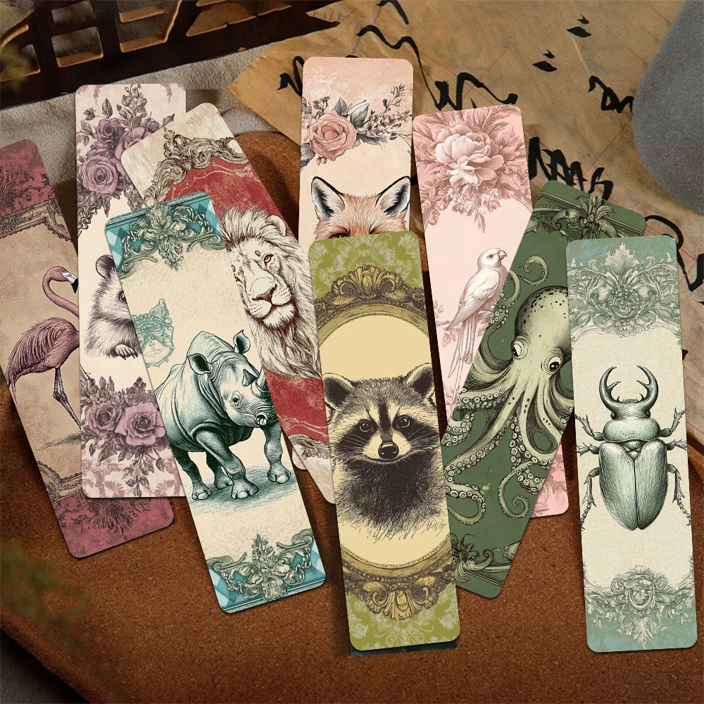 30 قطعة الإشارات المرجعية للحيوانات الكلاسيكية خمر صفحات القراءة الكتب المسمى لوازم ثابتة DIY بها بنفسك المرجعية الجمالية هدايا الطلاب