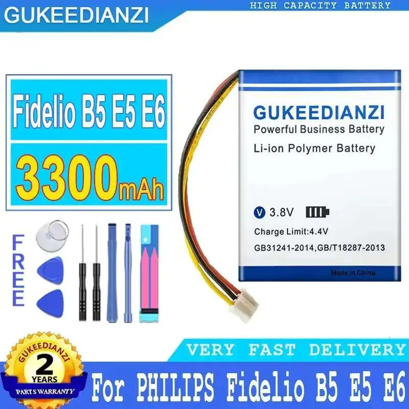 

Надежный аккумулятор емкостью 3300 мАч для PHILIPS B5/12 Fidelio B5, E5, E6, HTL9100, HTL9300