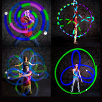 LED POI Ball Glowing Belly Dance Level Hand Thrown Balls Yoga Motion Fitness Props Luminous Light Neon Christmas Party Disco DJ
