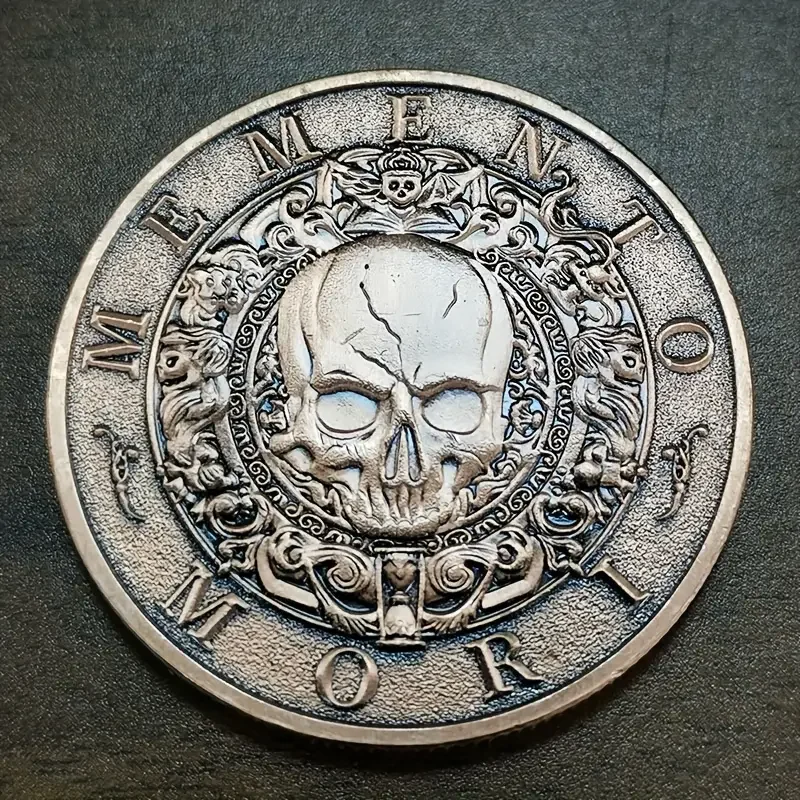 

Momento Mori Coin, For Daily Stoic Practice, Marcus Aurelius Stoic Coin, Brass EDC Challenge Coin, Bronze Plating Commemorative