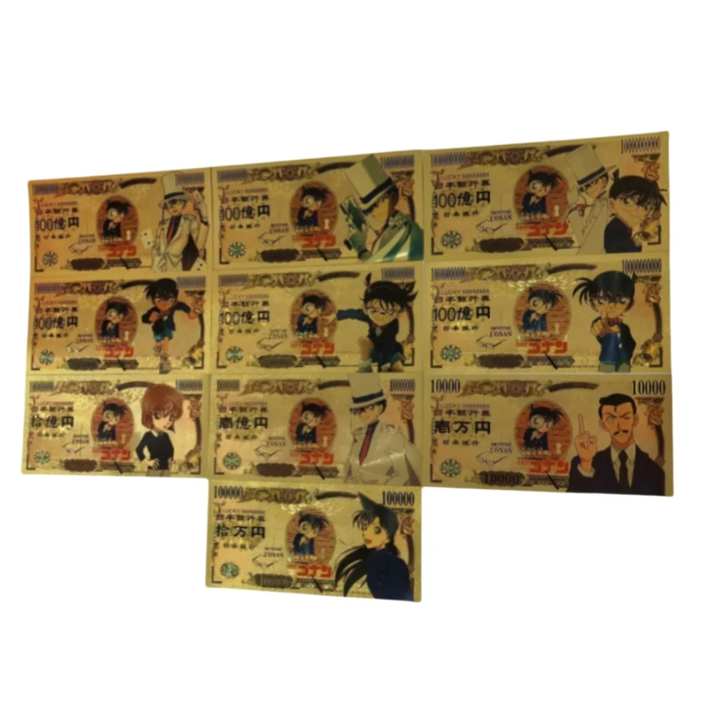

28 дизайнов аниме мультфильм детектив Конан черное золото банкнота Конан хобби классическая игра сувенир коллекционные карты детские игрушки подарки