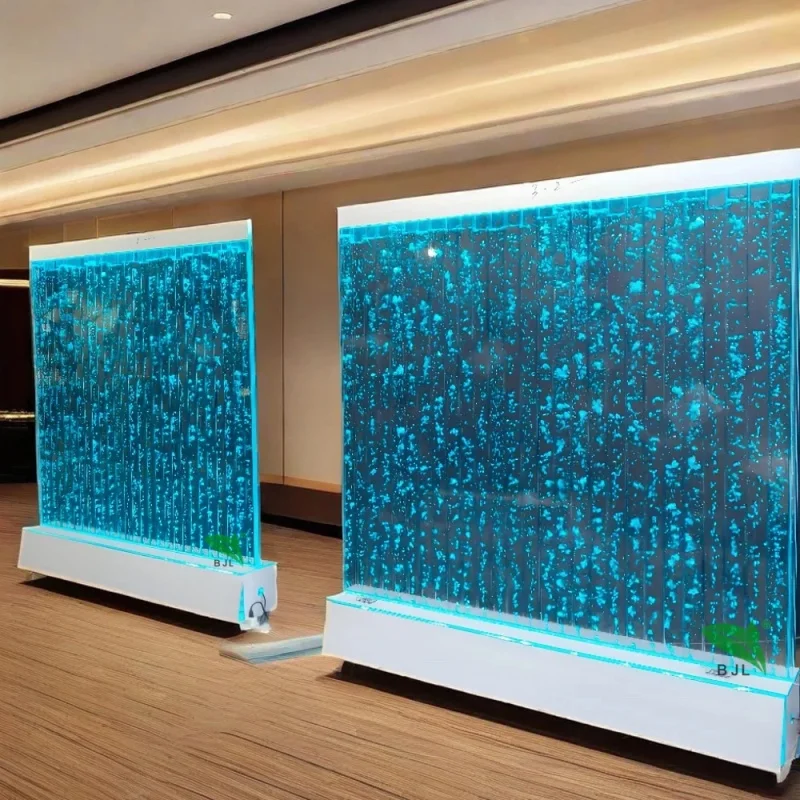 custom.Lounge Furniture LED Lighting Acrylic Aquarium Bubble Panel Room Divider Screen