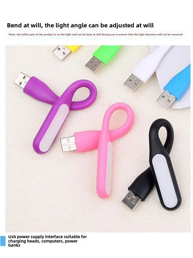 2/LOT Mini LED Schreibtischlampe LED Tragbares Licht LED Nachtlicht USB Augenschutz Licht für Power PC Laptop