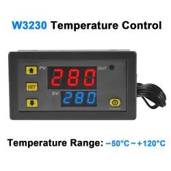 W3230 Mini regolatore di temperatura digitale 12V 24V 220V termostato regolatore di controllo del riscaldamento termoregolatore con sensore