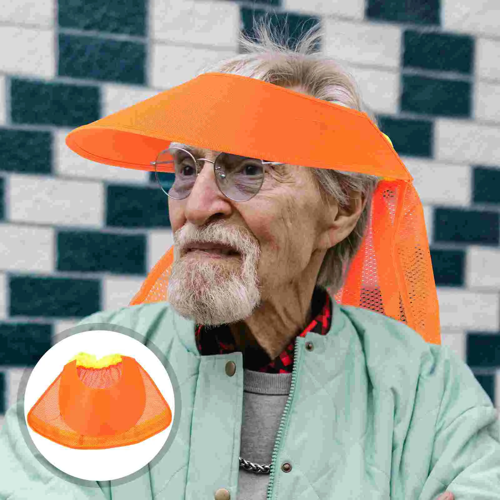 

Lamp Shade Neck Hat Full Brim Mesh Hard Hat Shade Reflective Net Sun Accessories Man