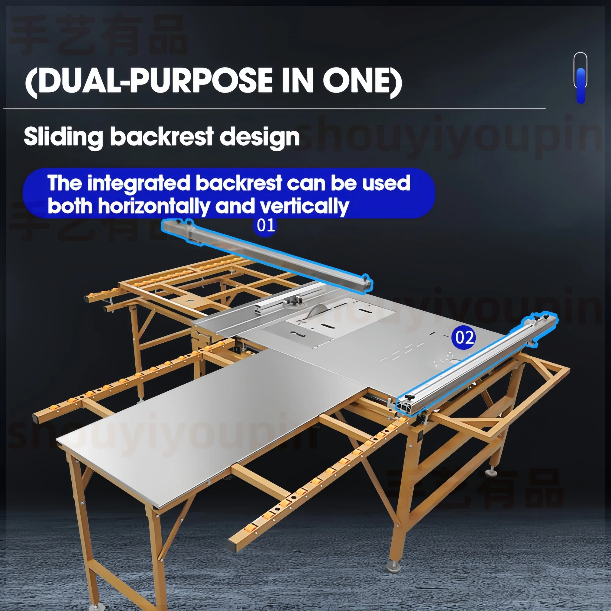 New Upgraded Free Bending Dust-free Sliding Table Saw Woodworking Special Table Saw Multi-function Folding Sliding Table Saw