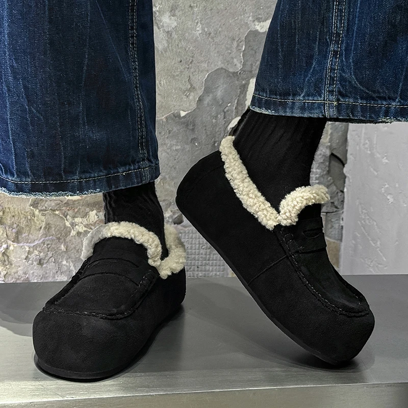الشتاء المألوف حذاء رجالي الأوروبية الأمريكية عادية مريحة خفيفة الوزن زوجين أحذية دافئة الأحذية الاجتماعية البريطانية الرجال #3