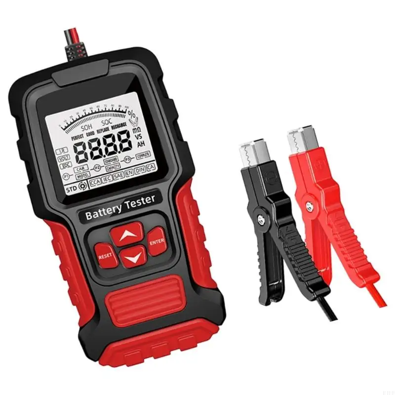 جهاز اختبار بطارية السيارة الجديد خفيف الوزن لعام 2025 لأنظمة 12 فولت 24 فولت مع أجهزة استشعار عالية الدقة