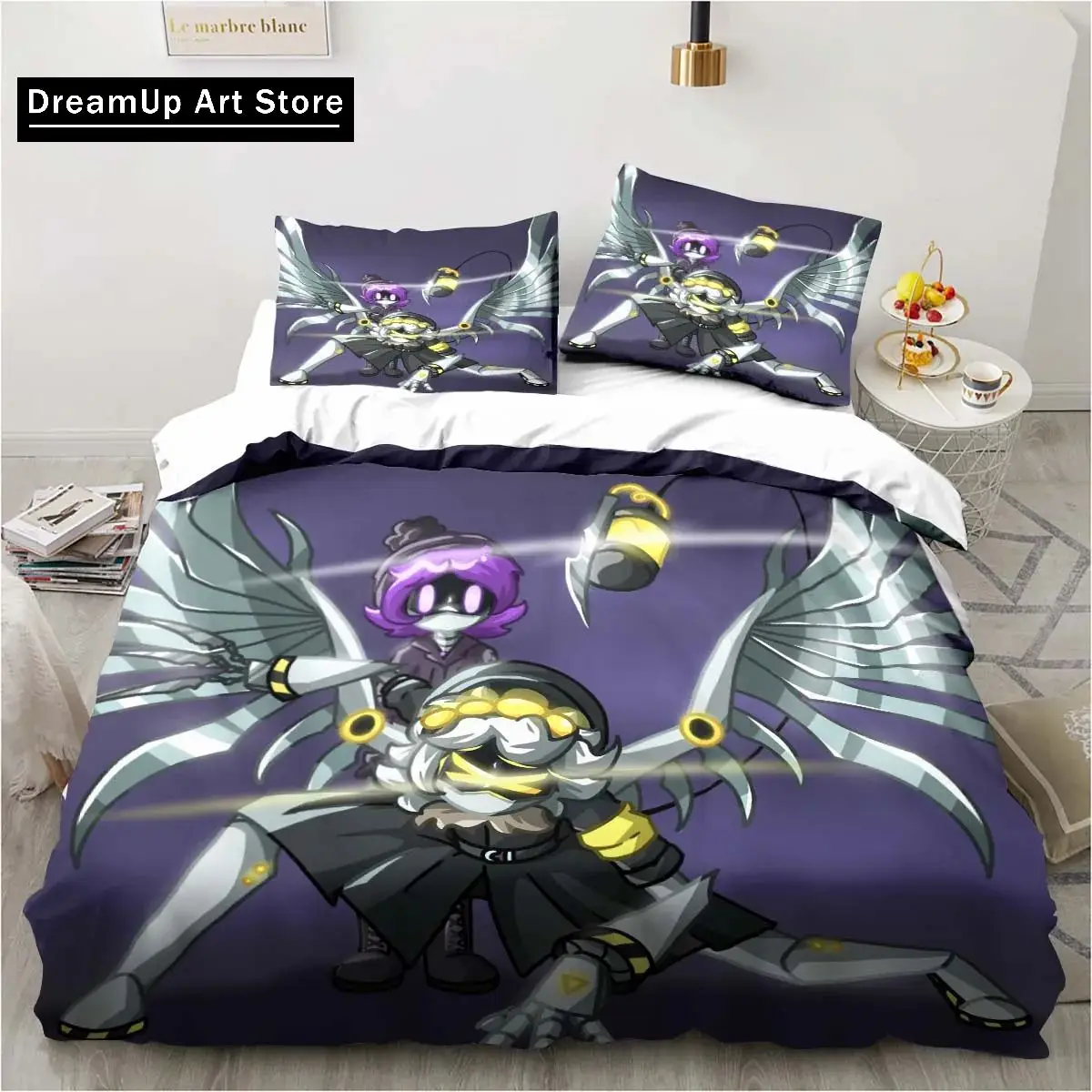 Murder Drones Cartoon Bedding Set Soft 3D Anime Duvet Cover Set Single Double Bed King Bed Set Adult Children's Bedroom Bedsprea