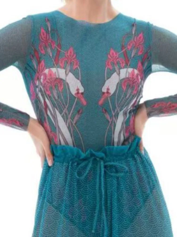 Conjuntos de 2 piezas de traje de baño de malla y traje de baño Sexy Panst, traje de baño de verano para mujer, conjunto de Bikini, traje de baño para cubrir la playa, Куwlльник