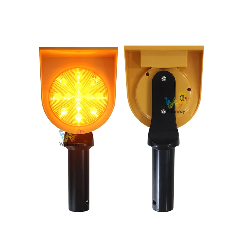 Handheld LED Warning Light Roadblock High Visibility Strobe Solar Synchronized Road LED Warning Light