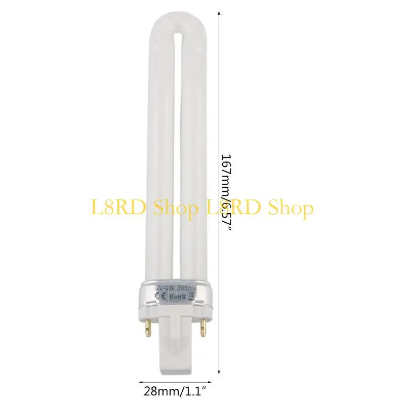 L8RD 9W Dryer UV Lamp Tube Light Bulbs Gel Nails Art Gel Dryer Replacement Curing Tools
