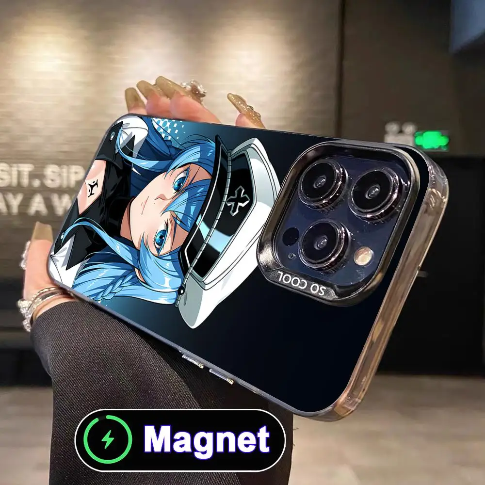 

Akame Ga Kill Esdeath Phone Case for iPhone 17 16 15 14 13 12 11 Air Pro Max Plus Colorful Silver Magnet Cover