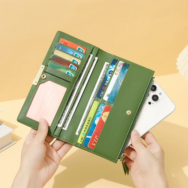 Fashion Women Wallet Long Korean Style Brand Women Purse Zipper Ladies Phone Wallet Two Fold Female Coin Purse Card Holders