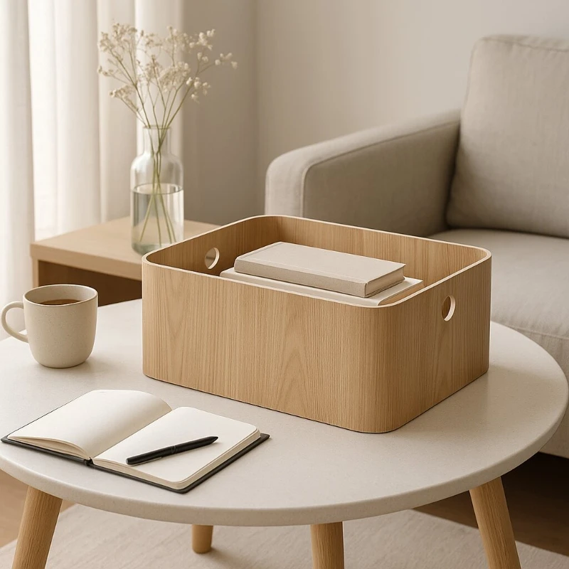 

Vintage Wooden Storage Box Multi-Purpose Solid Wood Organizer Beautiful for Makeup Jewelry Living Room Desktop