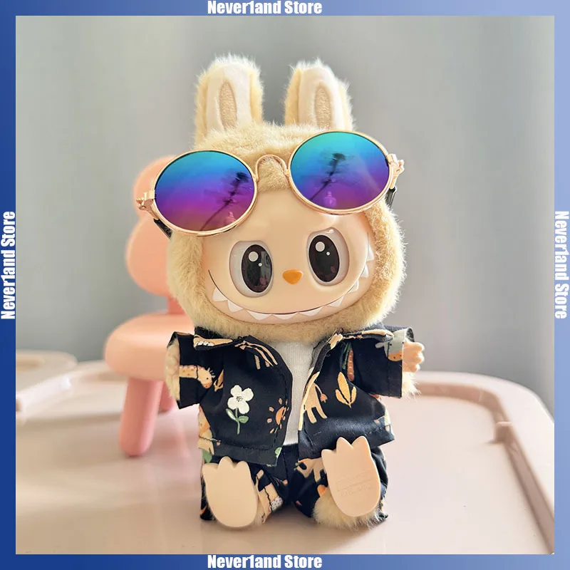 Labubu ملابس دمى منتجع الشاطئ نمط وزرة Labubu المعبود V1 V2 دمى الملابس والاكسسوارات 15/17 سنتيمتر أفخم دمية العالمي #3