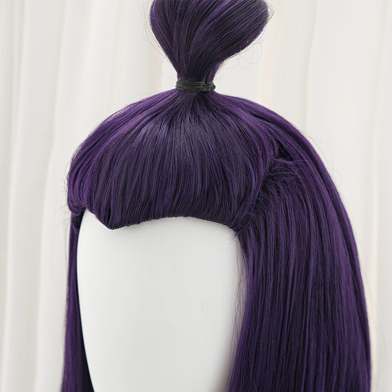 ROLECOS Gioco LOL Immortal Journey Nami Parrucca Cosplay 70 cm Colore Viola Lungo Rettilineo Parrucche da Donna Capelli Sintetici Resistenti al Calore