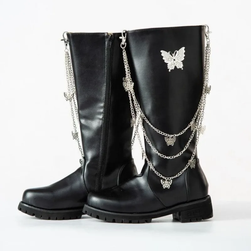 Tian Guan Ci Fu Huacheng Cosplay Shoes TGCF Huacheng Shoes Huacheng Boots Chinese Costume Han Style Shoes Chain Han Style