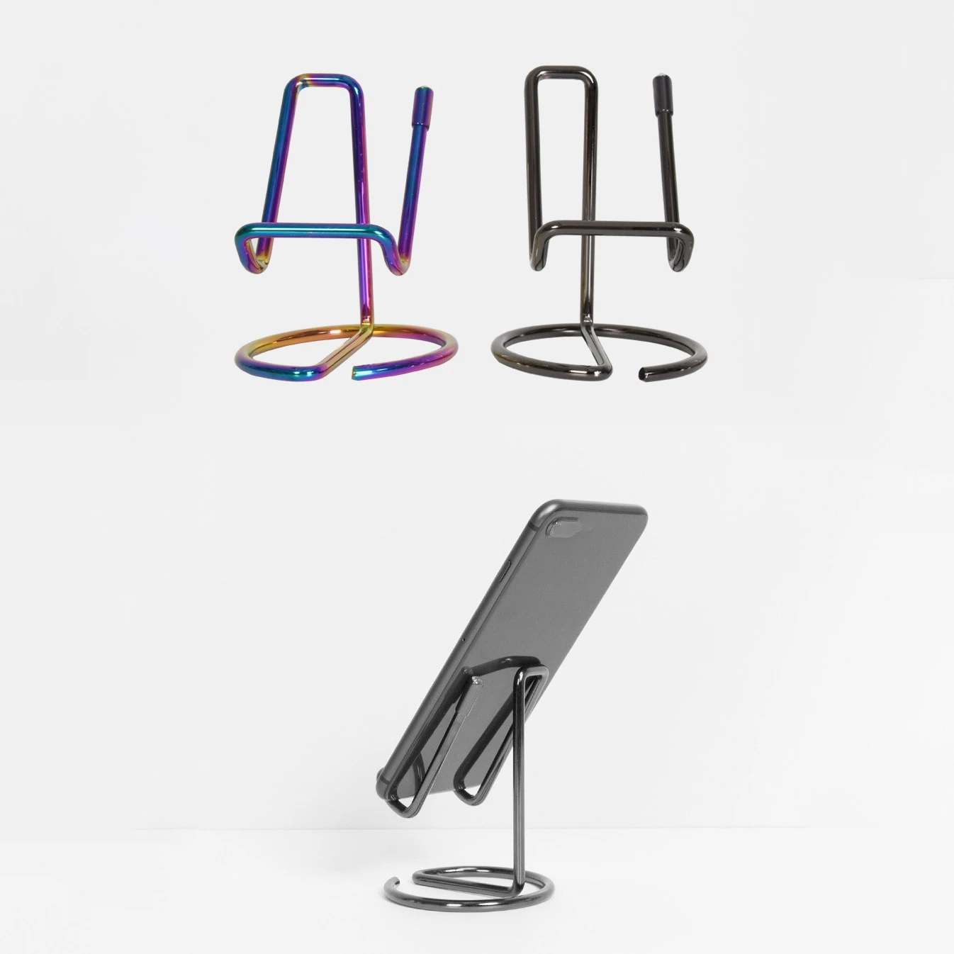 Деловая флейта для стола, подставка для мобильного телефона, визитница, органайзер для карт (розовое золото), 2 шт.