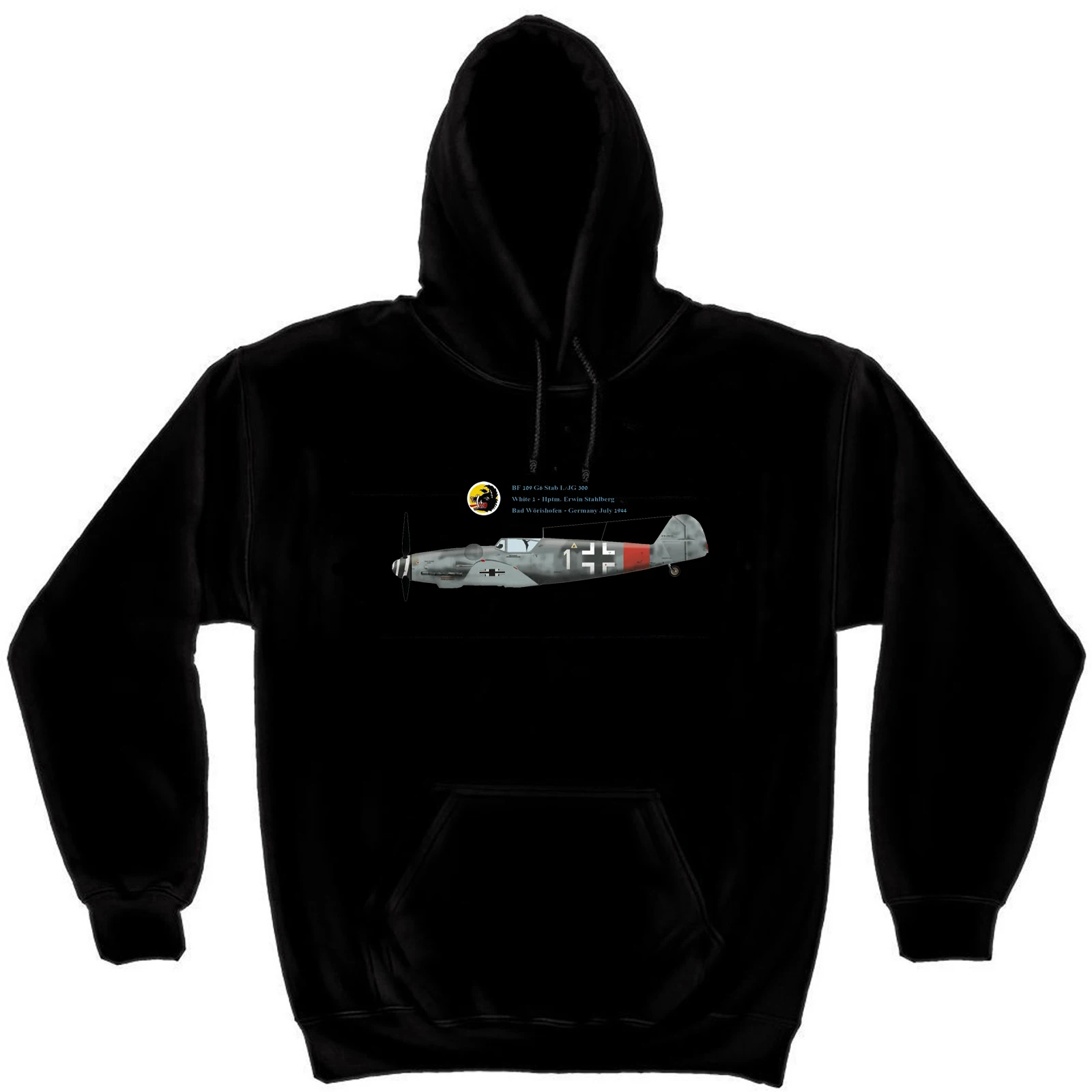Luftwaffe Stab I./JG 300 Bf-109 G-6 المقاتلة كنزة قطيفة 100% قطن مريح عادية رجالي بلوزات الطيران الشارع الشهير