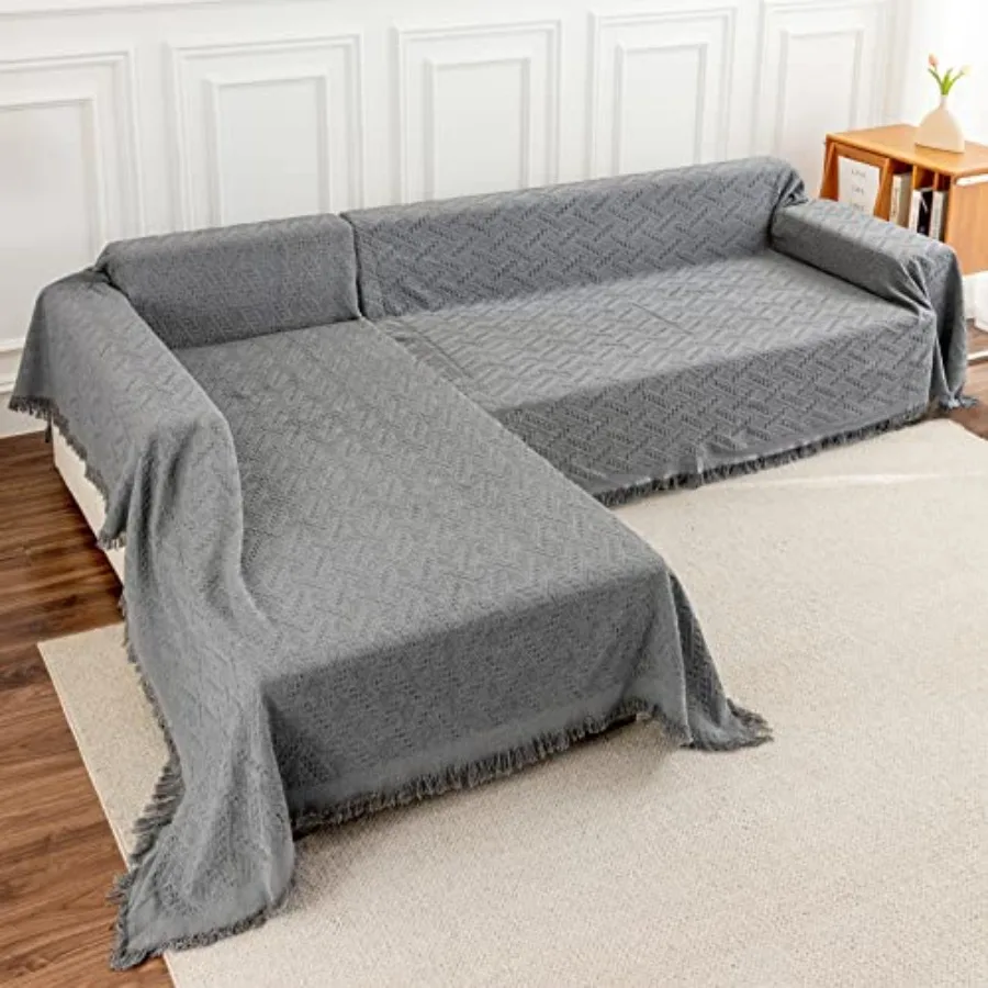 

Sectional Couch Covers, 2 Pieces Sectional Sofa Cover, L Shaped Couch Covers, Couch Cover for Sectional Sofa X, 71" x 118" + 91