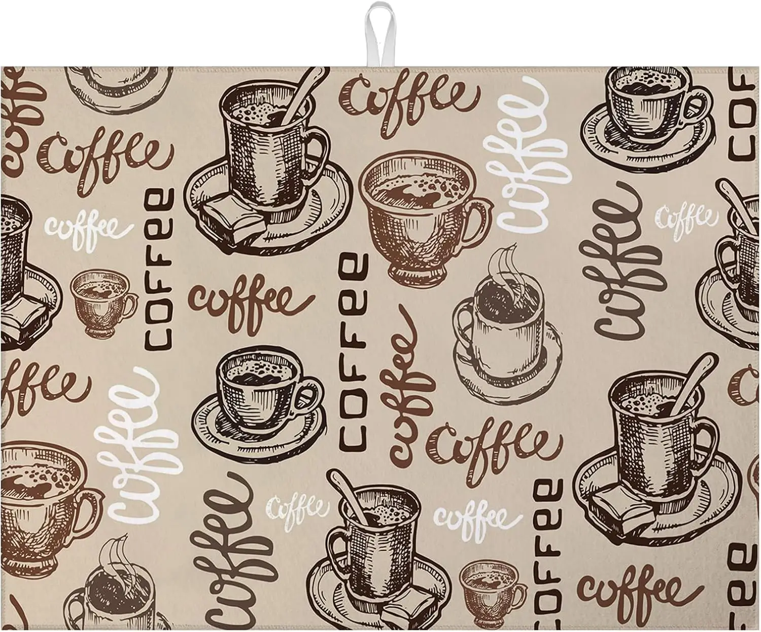 

Coffee Dish Mat Drying Kitchen Mat Microfiber Absorbent Fast Dry kitchen accessories