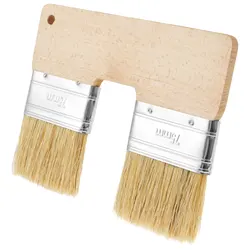 Double Paint Brush U Shaped Double Color Brush Reusable Double Head Painting Brush Double Color Brush 7.68 Inch Wall Paint Brush