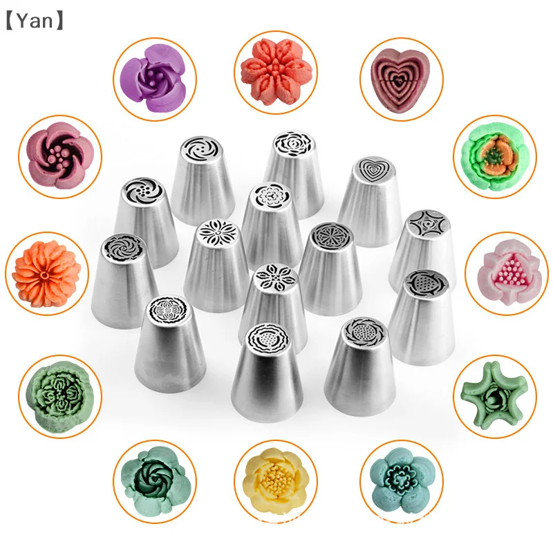 Russische Gebäcktüllen, Zuckerguss, Spritze, Creme, Düsenspitzen, Fondant, Sugarcraft, Dekorationsspitzen, Set, Kuchen, Cupcake, Dekorateur, Gadget