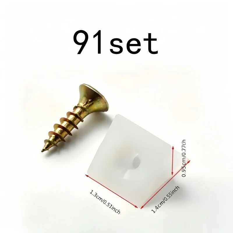91 set Drawer Wedges, Reinforce Loose Drawers and Cabinet Bases, With Screws, Easy Installation, Reusable Home Repair Tool