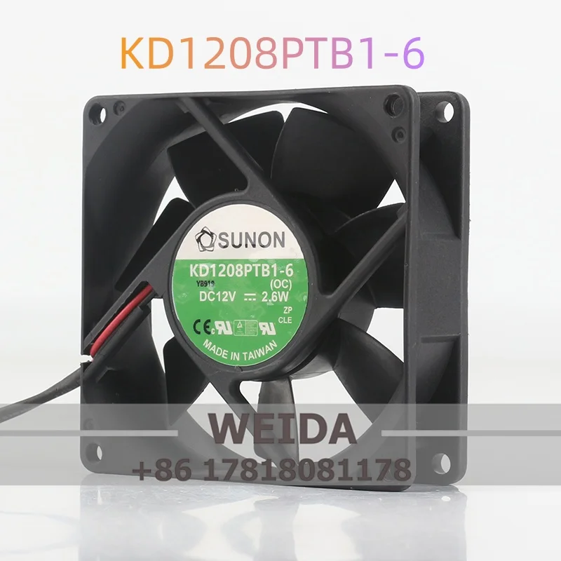

Original SUNON Precision 8025 KD1208PTB1-6 DC 5V 24V 48V DC12V 2.6W 80X80X25MM 8CM Fan