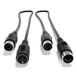 ExcelValley - MIDI Extension Audio Cable - 5 Pin DIN - Male to Male or Female