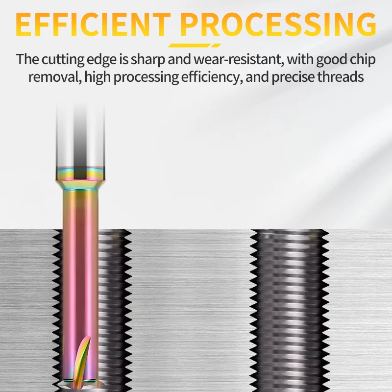 EVROPA TAP CNC 55° Machine Solid Carbide Tungsten Steel Single Tooth Thread Milling Cutter P 1.058 1.27 0.907-1.411 1.336 -1.814