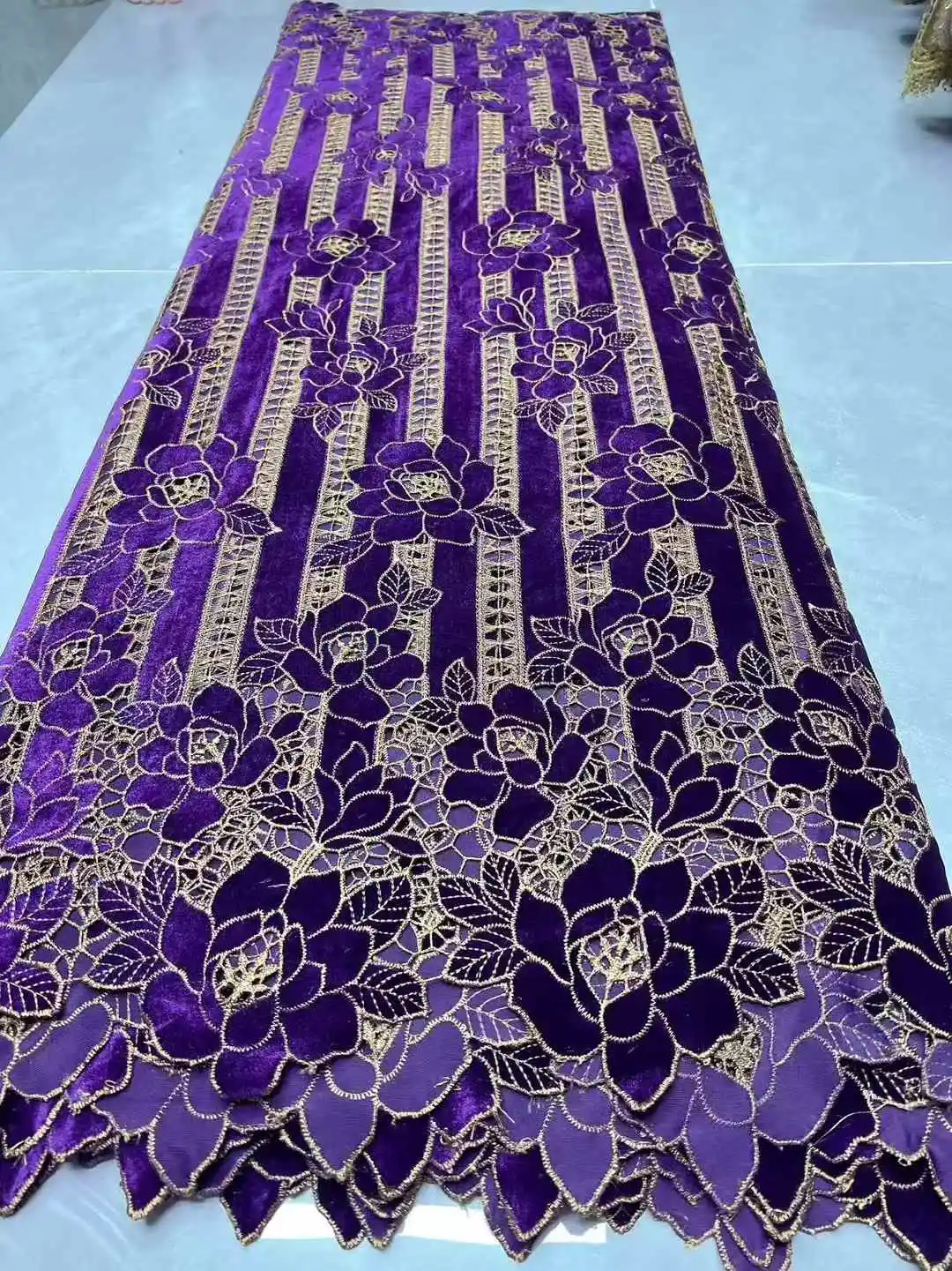 African Velvet Mesh Lace Fabric Wholesale High Quality Nigerian French Lace Embroidery for Sewing Party Dresses 2026