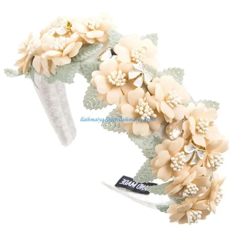 

573B Unique Hair Accessories Fashionable Headband Flower Hairband for Women and Girl
