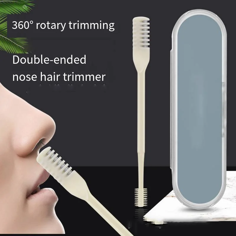 Head with Box Women Men Nostril Cavity Cleaning Safe Manual Nose Trimmer Nose Hair Trimmer Shaving Razor Hair Removal Tool