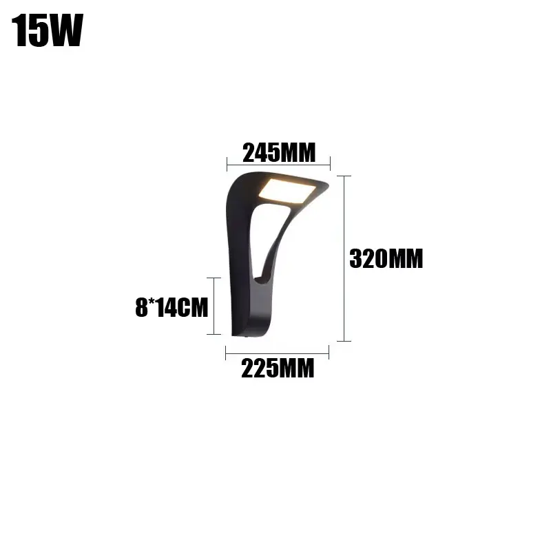 15WLED waterproof outdoor door home wall lamp villa balcony aisle light modern minimalist outdoor staircase lighting