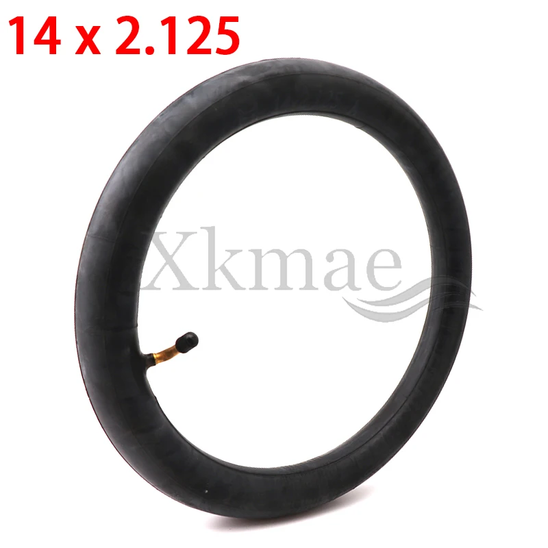 14 x 2.125 Inner Tube with a Bent Angle Valve Stem fits many gas electric scooters 14x2.125