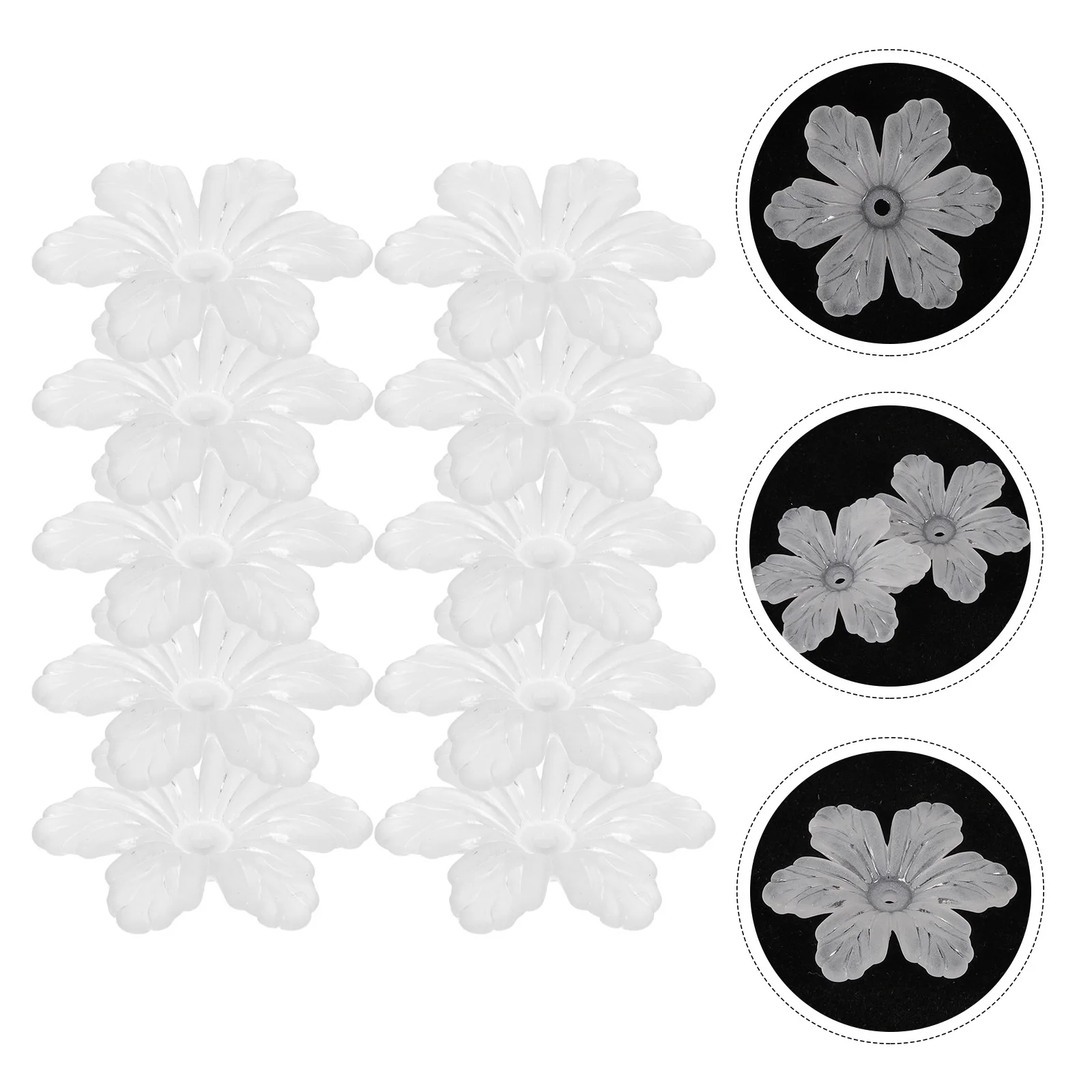 100 قطعة سحر زهرة الأكريليك المعلقات مجوهرات صغيرة ل عقد دي اي واي سوار المفاتيح الديكور زهرة سحر #1