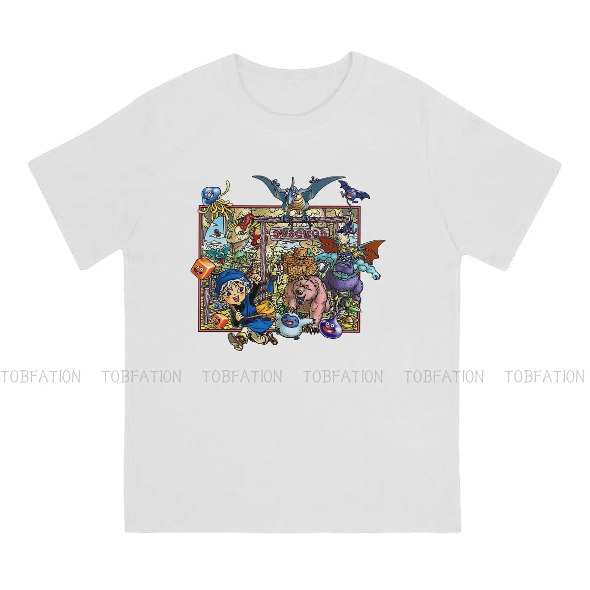 Dragon Quest DQ Monster T Shirt Vintage Fashion Summer Oversized Cotton Men's Clothes Harajuku O-Neck TShirt